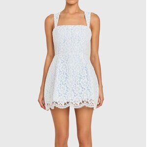 Amanda Uprichard Bethany Skort Romper in Lace
